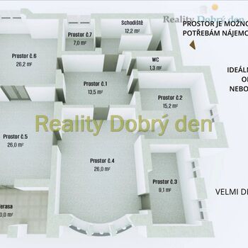 Pronájem prostor, Kylešovský kopec, Opava