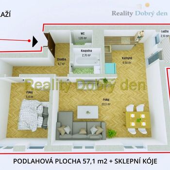 Prodej 2+kk, Mařádkova, Opava